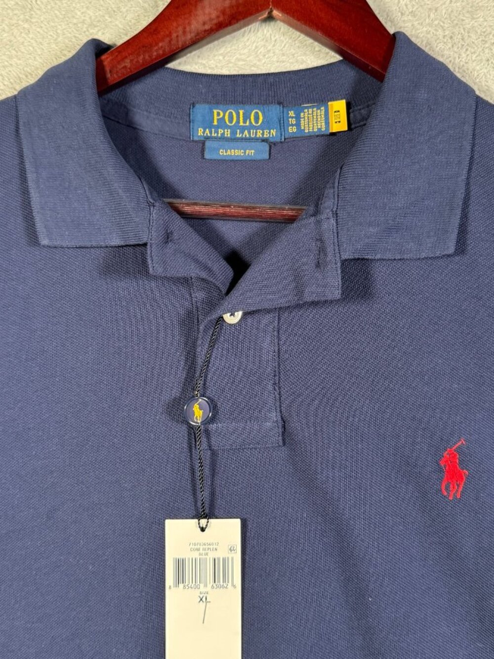 Polo Ralph Lauren Shirt Mens XL Blue Classic Fit Short Sleeve Mesh $118